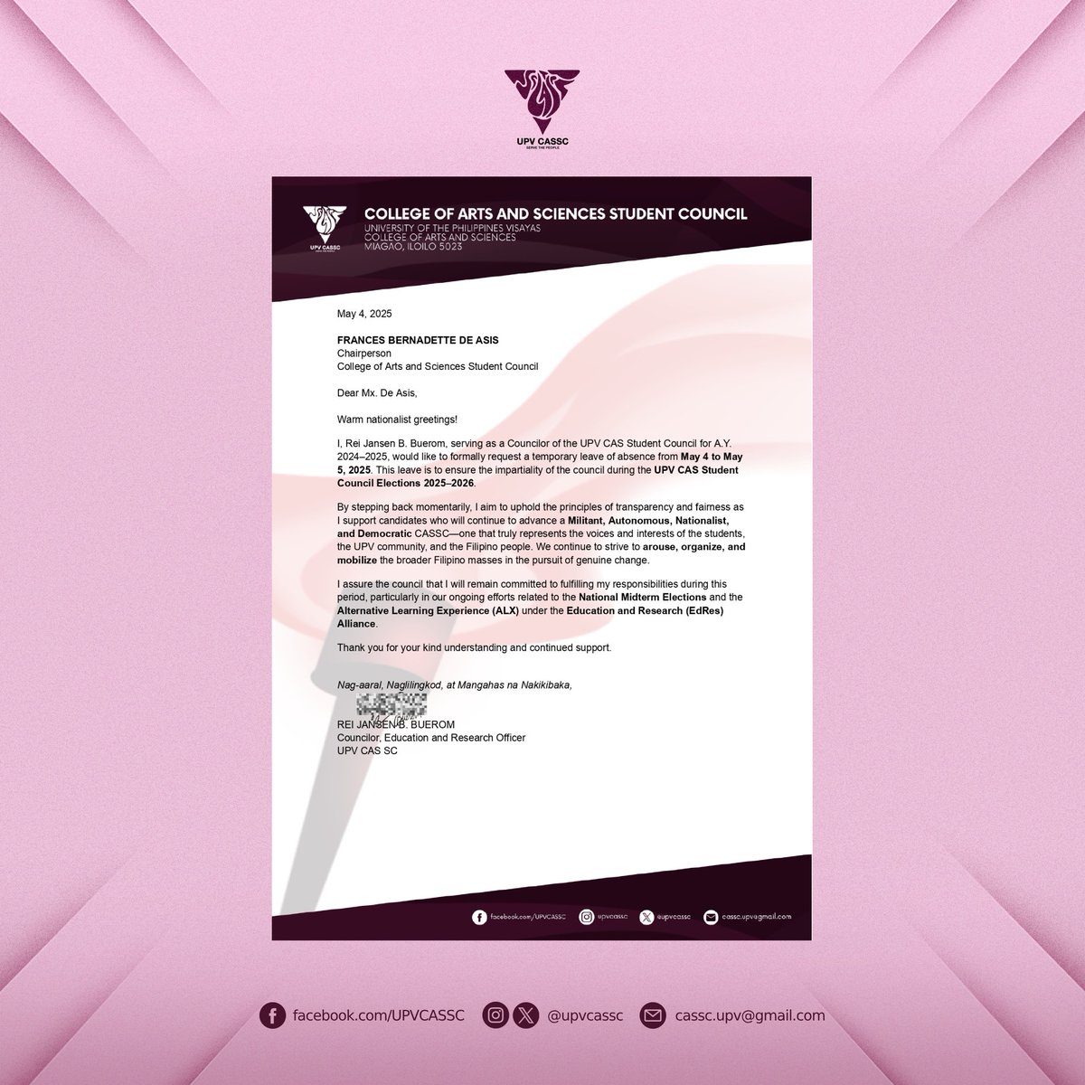 UPV CAS SC tweet media