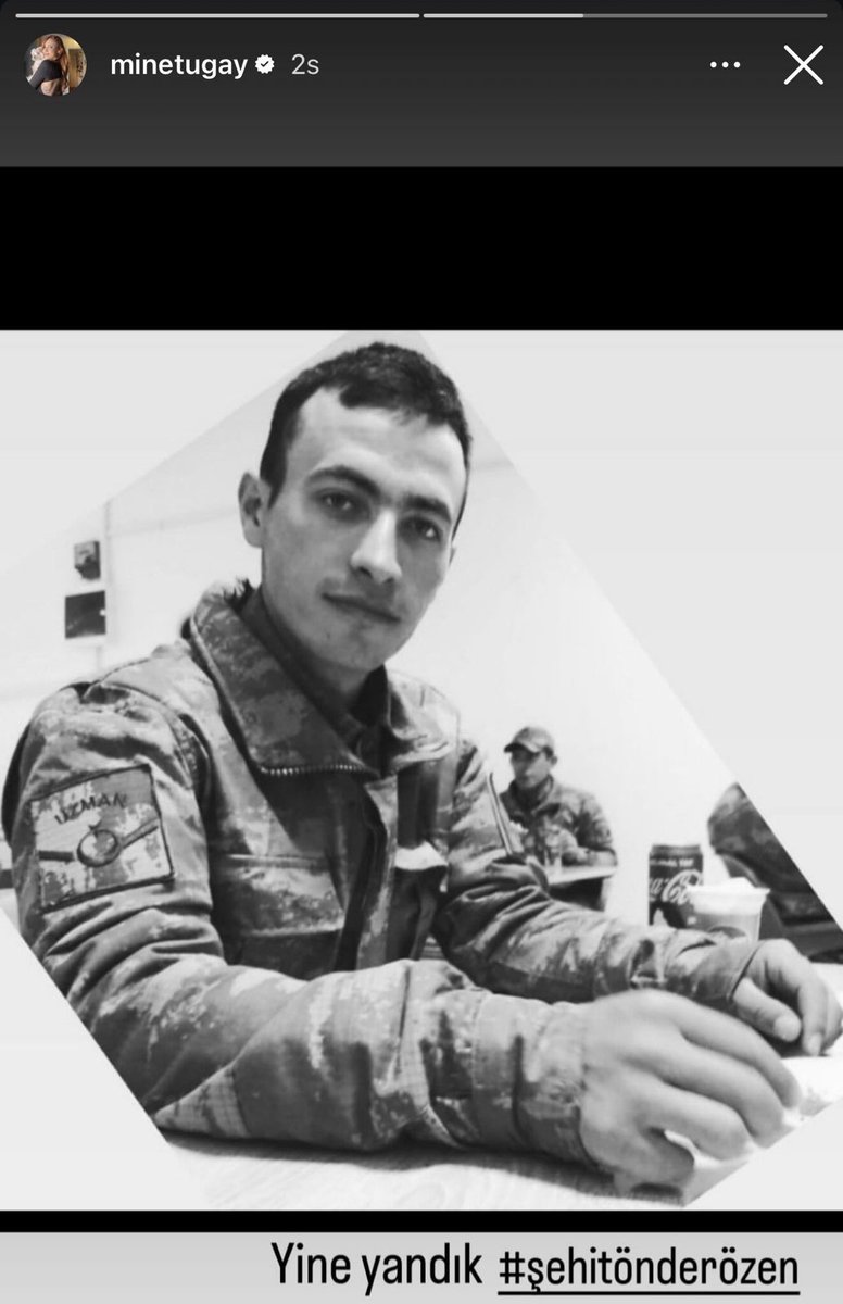 Mine Tugay'dan, Şehit Önder Özen paylaşımı.
