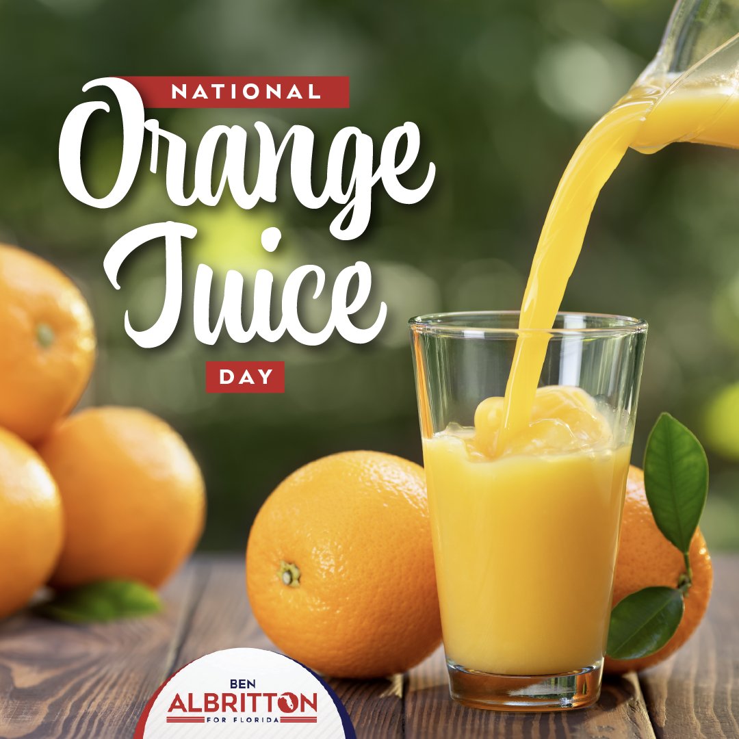 One of my top priorities this session is to invest in the future of Florida signature’s crop. Through research and replanting, we will help Florida growers make citrus great again! Happy #NationalOrangeJuiceDay!