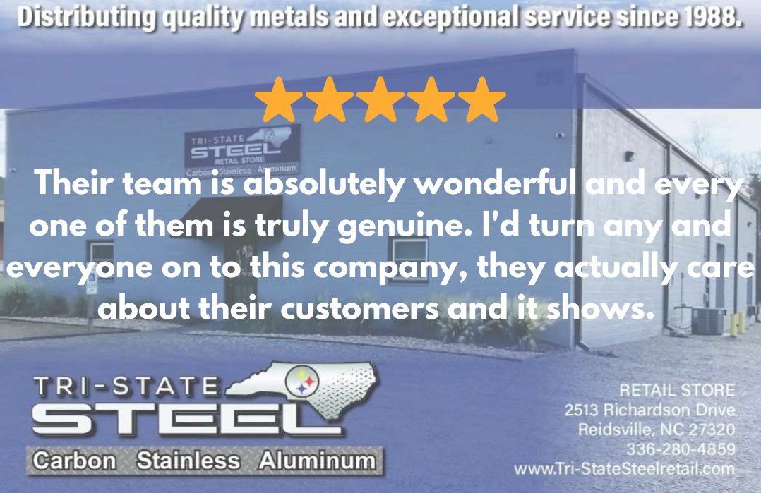 Starting our week off with yet another 5 star review.

Our employees make the magic happen!

You need your metal!
We want your business!
Let's do this!