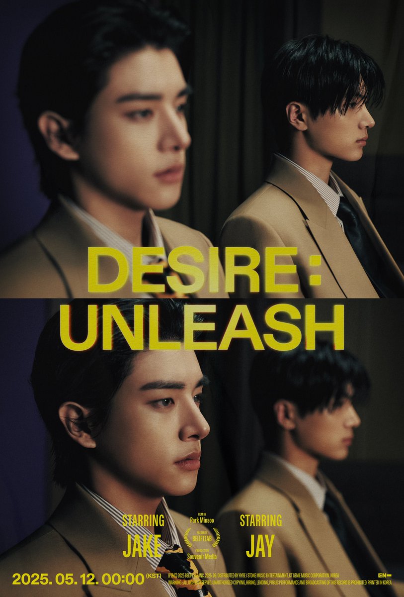 In this cinematic masterpiece for DESIRE: UNLEASH, 𝗝𝗮𝗸𝗲 𝗮𝗻𝗱 𝗝𝗮𝘆 embody duality — sharp yet soft, distant yet deeply connected.