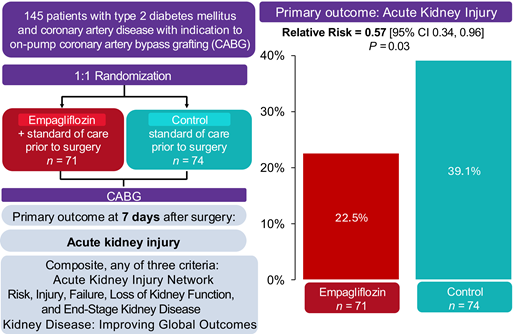 Diabetes Care, a research journal of the ADA 🌟 (@diabetescareada) on Twitter photo In this trial of 145 patients, open-label empagliflozin before CABG reduced kidney injury by ~40%. The kidney protective role of SGLT2 inhibitors in this setting needs further study. #AKI #CABG <a href="/ADA_Pubs/">ADA Professional Publications</a>
Read Here➡️ diabetesjournals.org/care/lookup/do… In this trial of 145 patients, open-label empagliflozin before CABG reduced kidney injury by ~40%. The kidney protective role of SGLT2 inhibitors in this setting needs further study. #AKI #CABG <a href="/ADA_Pubs/">ADA Professional Publications</a>
Read Here➡️ diabetesjournals.org/care/lookup/do…