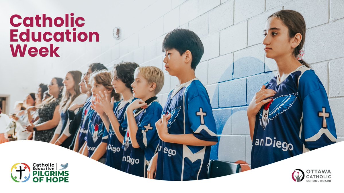 ✝️ Catholic Education Week 2025 begins tomorrow! From May 5–9, we celebrate with the theme “Pilgrims of Hope,” reflecting, acting, and walking in faith together.

Share your moments using #CathEdWeek.

🔗 ocsb.ca/2025/05/04/ocs…

<a href="/ocsbRE/">@ocsbRE</a> #ocsbFaith #ocsbOpensDoors