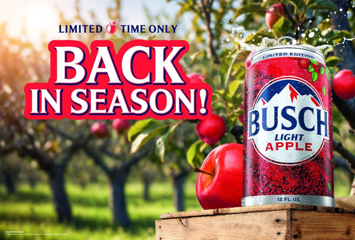 matesichbeer's tweet image. BACK BY POPULAR DEMAND 
Rolling out to your favorite retailer week of  May 5 
#BuschLightApple #LimitedTime
