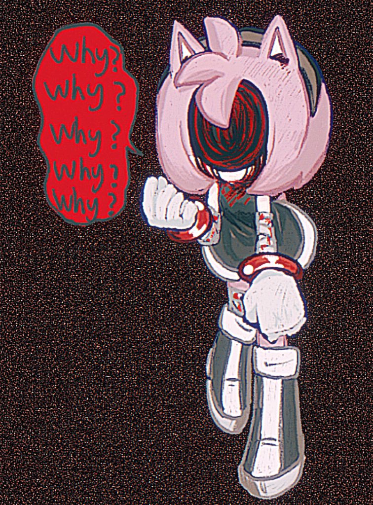 sachiko22662079's tweet image. This is another derivative setting of the experimental au，If Shadow had chosen to experiment in another way, it would have looked like this
#sonic #shadamy #amyrose