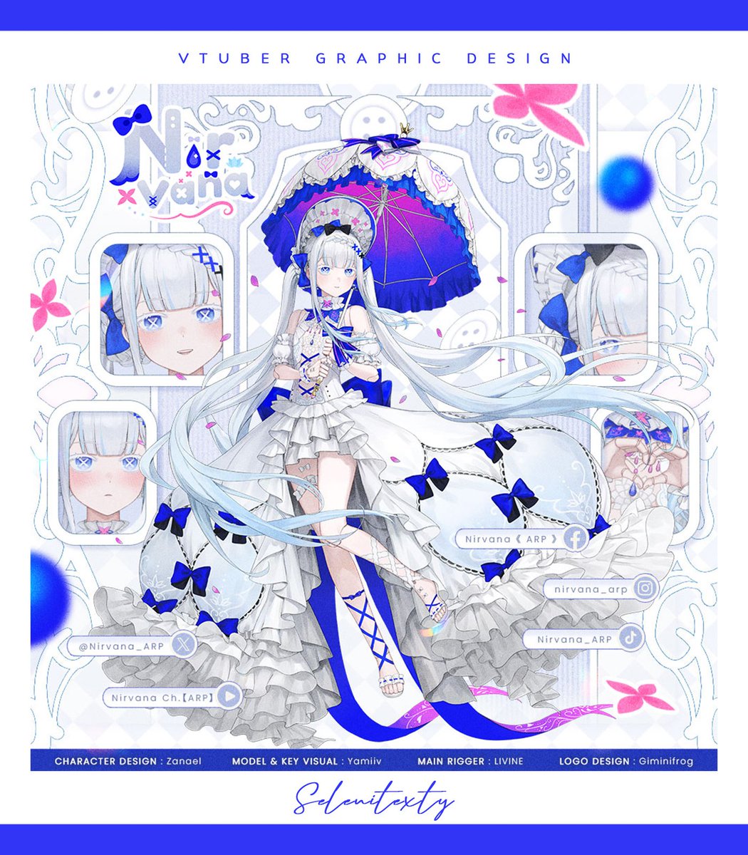 Selenitexty's tweet image. ˚ ˗ˏˋ  Vtuber graphic design  ˊˎ˗ ˚

Nirvana’s design is one I truly love from the colors to the style. I hope everyone likes it as much as I do!

#VTuberAssets #NirvanaARP #ARProject #UtopiaARP #Vtuber #Selenitexty