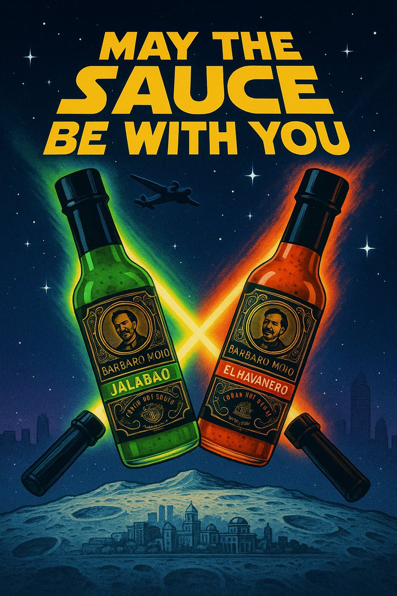 Today is one of Mario’s favorite holidays — Star Wars Day! ✨🌶️ We’re celebrating by combining our love for heat with our love for the galaxy far, far away. The Force is strong with this sauce… especially when it’s Bárbaro Mojo. May the Fourth be with you! 💥🔥
