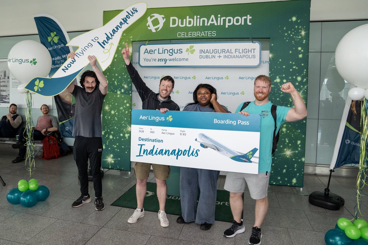 Dublin Airport (@dublinairport) on Twitter photo Indianapolis is taking off from Dublin Airport โ๏ธ
Yesterday we marked the first <a href="/AerLingus/">Aer Lingus</a> flight to Indianapolis with a solid send off ๐บ๐ธ Indianapolis is taking off from Dublin Airport โ๏ธ
Yesterday we marked the first <a href="/AerLingus/">Aer Lingus</a> flight to Indianapolis with a solid send off ๐บ๐ธ