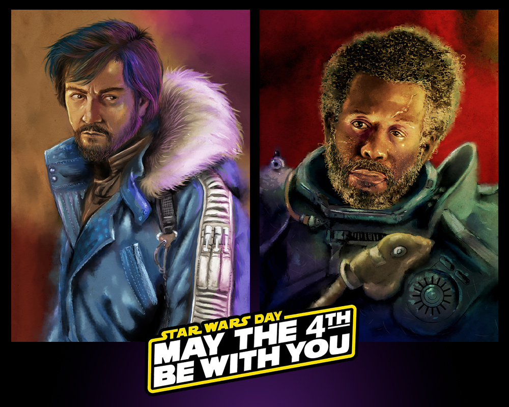 Happy Star Wars Day. We've been enjoying Andor Season 2. It was great to se Saw Gerrera again! Here are 2 illustrations I did for the Star Wars Card Trader App.

<a href="/ToppsSWCT/">Star Wars™: Card Trader by Topps®</a> 

#starwarsday #maythe4thbewithyou #andor #sawgerrera