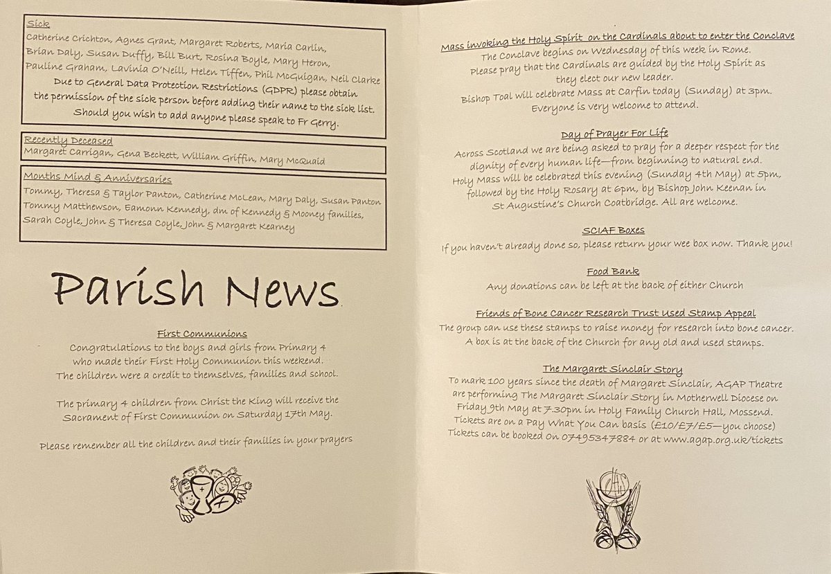 This week’s bulletin