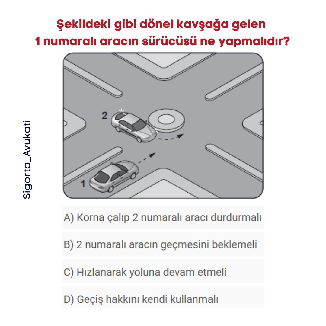 #ehliyet #trafik #kavşak #geçişhakkı