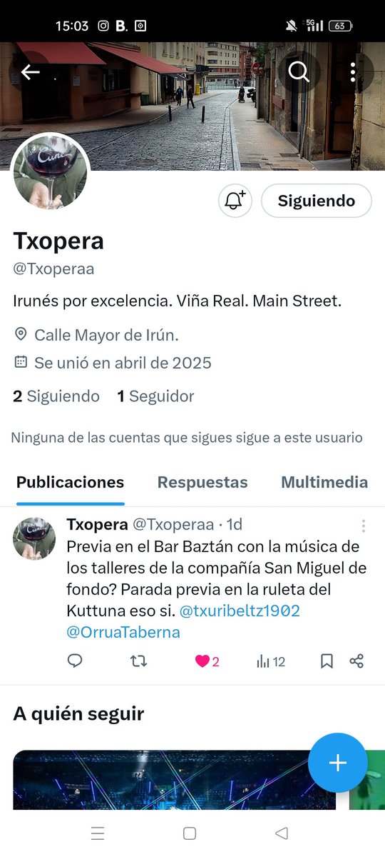 txuribeltz1902's tweet image. Tenéis que seguir todos al patron de la comunidad Twitter Real Unión/Irun. Es como si fuese el papa pero de la kale nagusi. @Txoperaa

#irunmegusta #OTA #SanJuanArri #adoquin #rataplan
