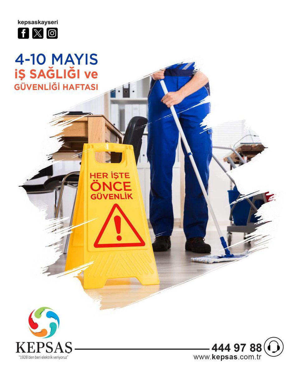 Risk almayın
Tedbir alın
4-10 Mayıs İş Sağlığı ve Güvenliği Haftası kutlu olsun👷‍♂️