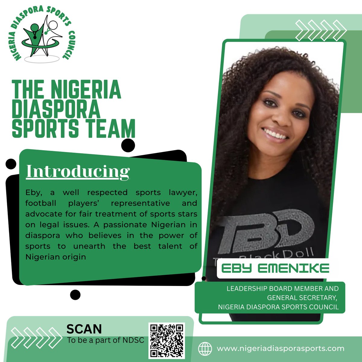 nigeriadiasporasports (@naijasportdiasp) on Twitter photo And now we bring to you our General Secretary...<a href="/EbyEmenike/">The Black Doll (TBD)</a> who's committed so much time and energy into this Council in such a short time. Wanna know more/join? Its nigeriadiasporasports.com/registration <a href="/CoachTundeTalks/">Tunde Adelakun</a> <a href="/CalvinEmeka/">Calvin 'Emeka Onwuka</a> <a href="/ojbsports/">Ojora Babatunde</a> <a href="/mokoro4/">Marilyn Okoro OLY</a> <a href="/ColinUdoh/">Colin NOT Collins 🇳🇬🇺🇸</a> <a href="/NatSportsComm/">National Sports Commission</a> <a href="/ProudlyAustin/">Austin Okon-Akpan</a> And now we bring to you our General Secretary...<a href="/EbyEmenike/">The Black Doll (TBD)</a> who's committed so much time and energy into this Council in such a short time. Wanna know more/join? Its nigeriadiasporasports.com/registration <a href="/CoachTundeTalks/">Tunde Adelakun</a> <a href="/CalvinEmeka/">Calvin 'Emeka Onwuka</a> <a href="/ojbsports/">Ojora Babatunde</a> <a href="/mokoro4/">Marilyn Okoro OLY</a> <a href="/ColinUdoh/">Colin NOT Collins 🇳🇬🇺🇸</a> <a href="/NatSportsComm/">National Sports Commission</a> <a href="/ProudlyAustin/">Austin Okon-Akpan</a>