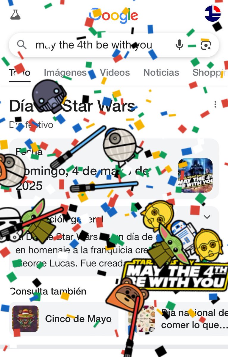 Día festivo, día Internacional de Star Wars , que la fuerza los acompañe siempre raza !!!