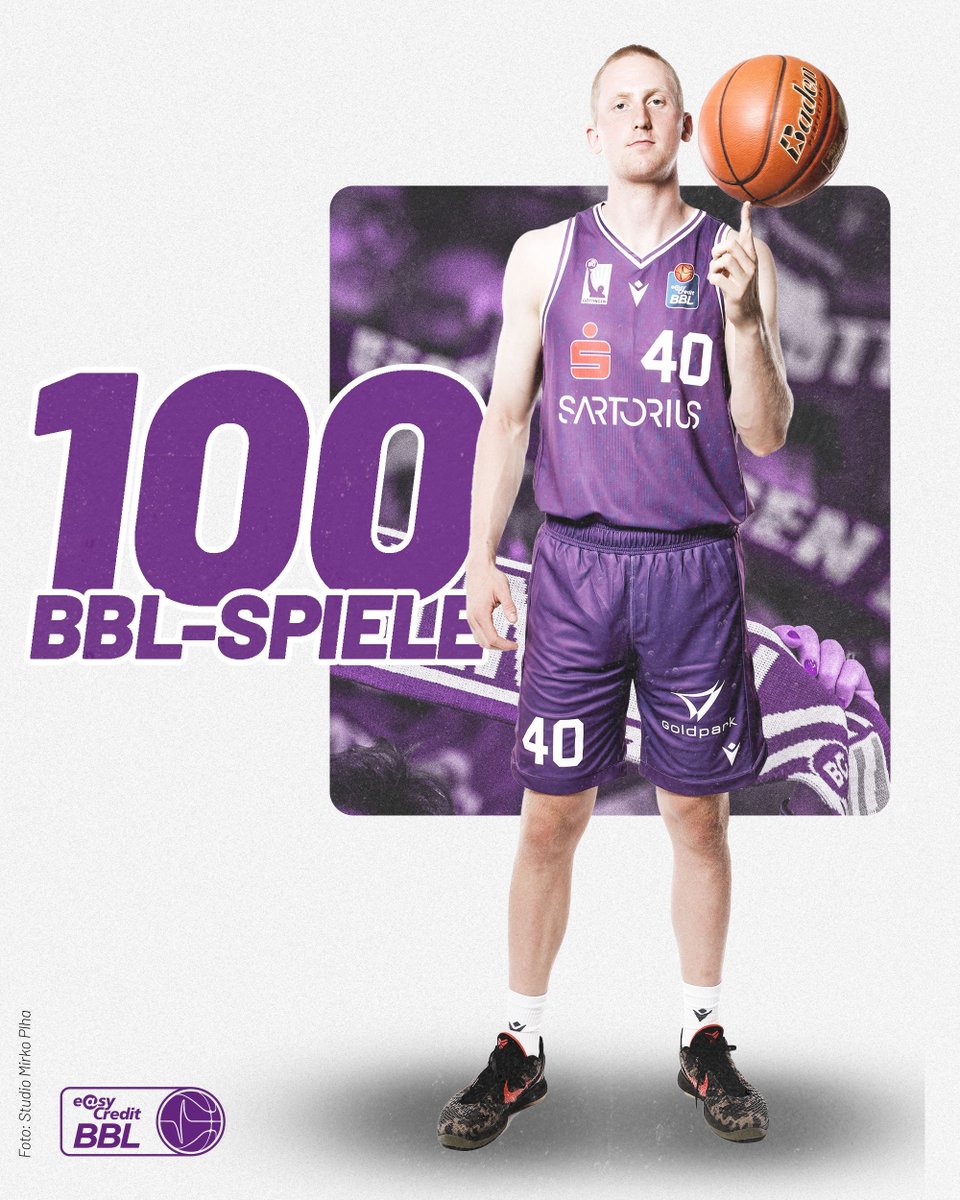 Meilenstein! 🏆

Unser deutscher Forward Collin Welp absolviert gerade gegen den FC Bayern München sein 100. Spiel in der @easycreditbbl.

Wir gratulieren von 💜 und hoffen auf viele weitere Einsätze. 

#wirsindgöttingen 
#basketball 
#easycreditbbl