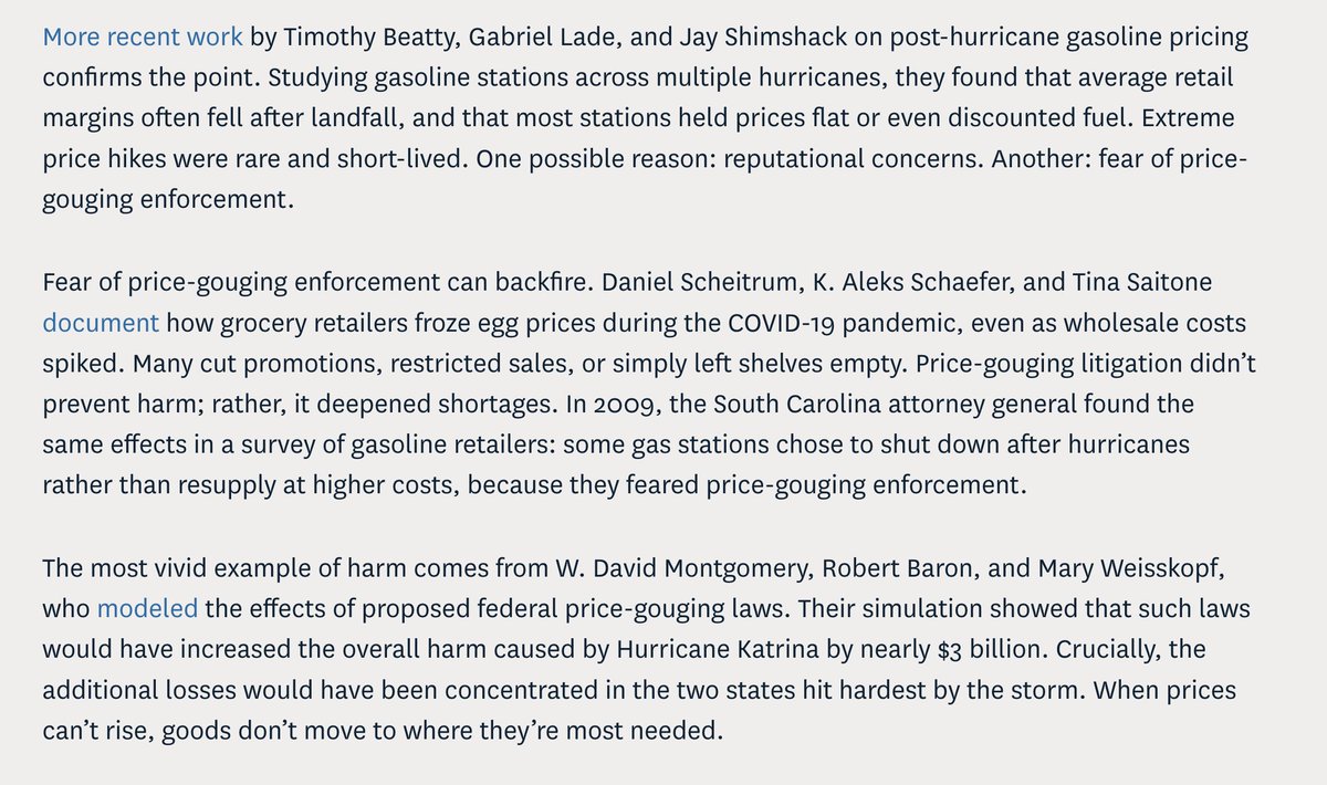 Grocery retailers froze egg prices during the COVID-19 pandemic, even as wholesale costs spiked. Many cut promotions, restricted sales, or simply left shelves empty. Price-gouging litigation didn’t prevent harm; rather, it deepened shortages. In 2009, the South Carolina attorney