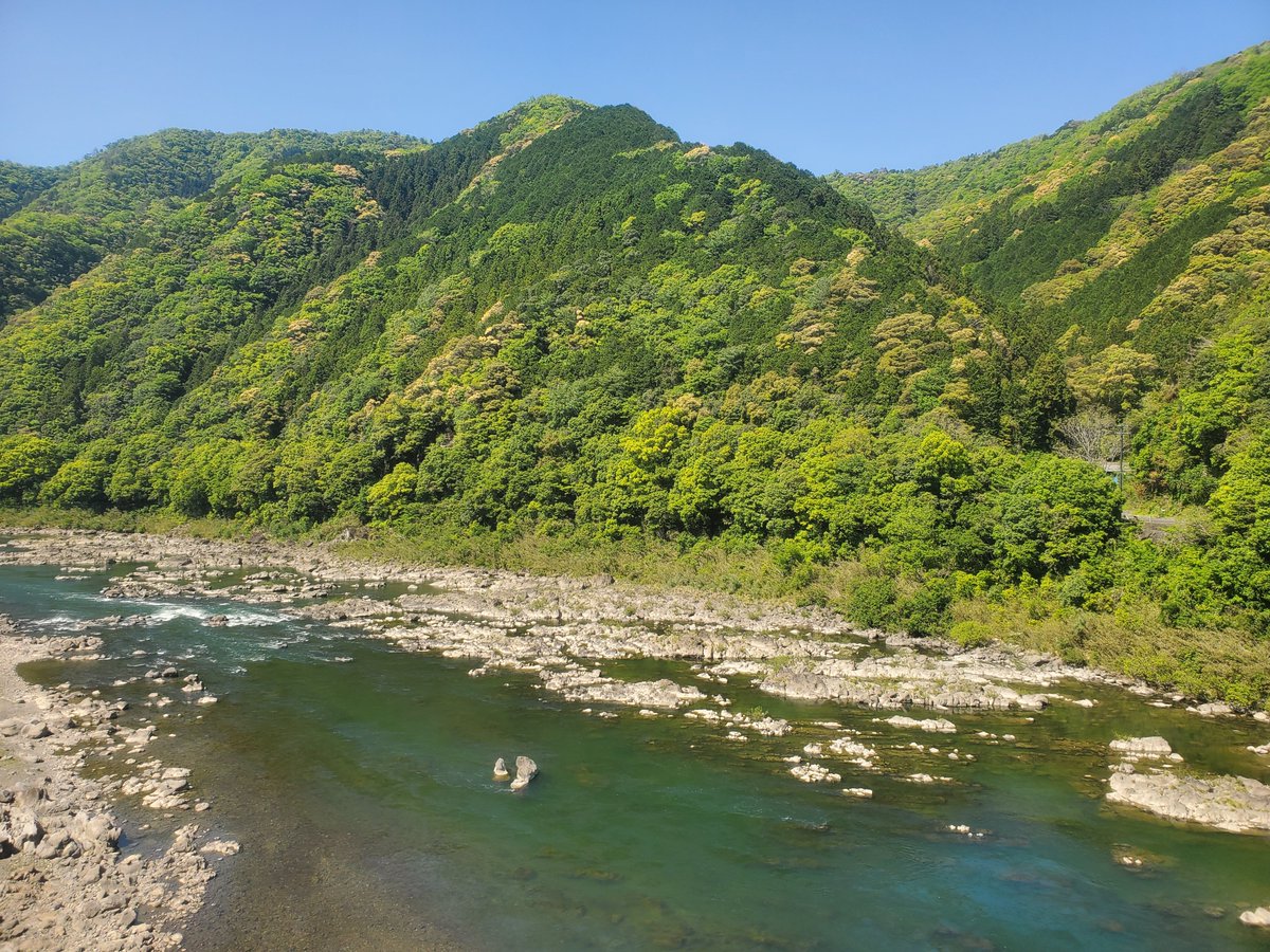 四万十川も綺麗だったなぁ😍✨
 #こいのぼりの川渡し