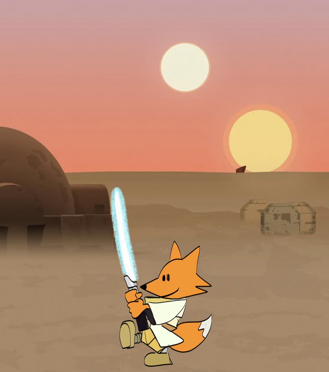 Desde Tatooine, Vincent se une a la rebelión…
¡Que la Fuerza te acompañe!
May the 4th be with you.”

Un zorro y una galaxia lejana.
#VincentTheFox #MayThe4thBeWithYou #StarWarsDay #QueLaFuerzaTeAcompañe #Ilustración #ZorrosJedi