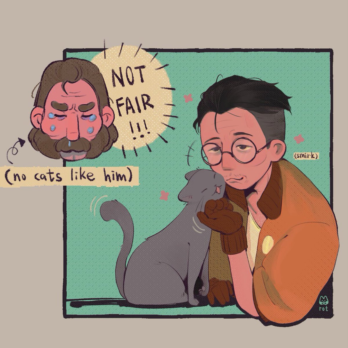 rotrotrotting's tweet image. Cats love Kim (but not Harry)
#DiscoElysium