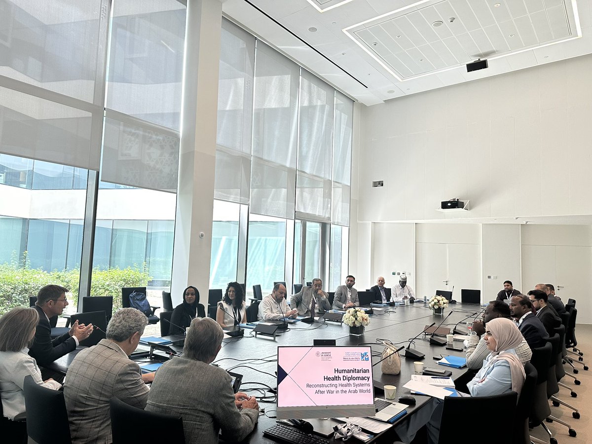College of Public Policy, HBKU (@policycollege) on Twitter photo Day 1 of the Humanitarian Health Diplomacy course, co-hosted by #CPP and the <a href="/Hum_StudiesGVA/">Geneva Centre of Humanitarian Studies</a>, brought together global experts and practitioners for lectures, discussions, & hands-on learning on post-conflict health recovery and diplomacy
Read More linkedin.com/posts/cpp-hbku… Day 1 of the Humanitarian Health Diplomacy course, co-hosted by #CPP and the <a href="/Hum_StudiesGVA/">Geneva Centre of Humanitarian Studies</a>, brought together global experts and practitioners for lectures, discussions, & hands-on learning on post-conflict health recovery and diplomacy
Read More linkedin.com/posts/cpp-hbku…