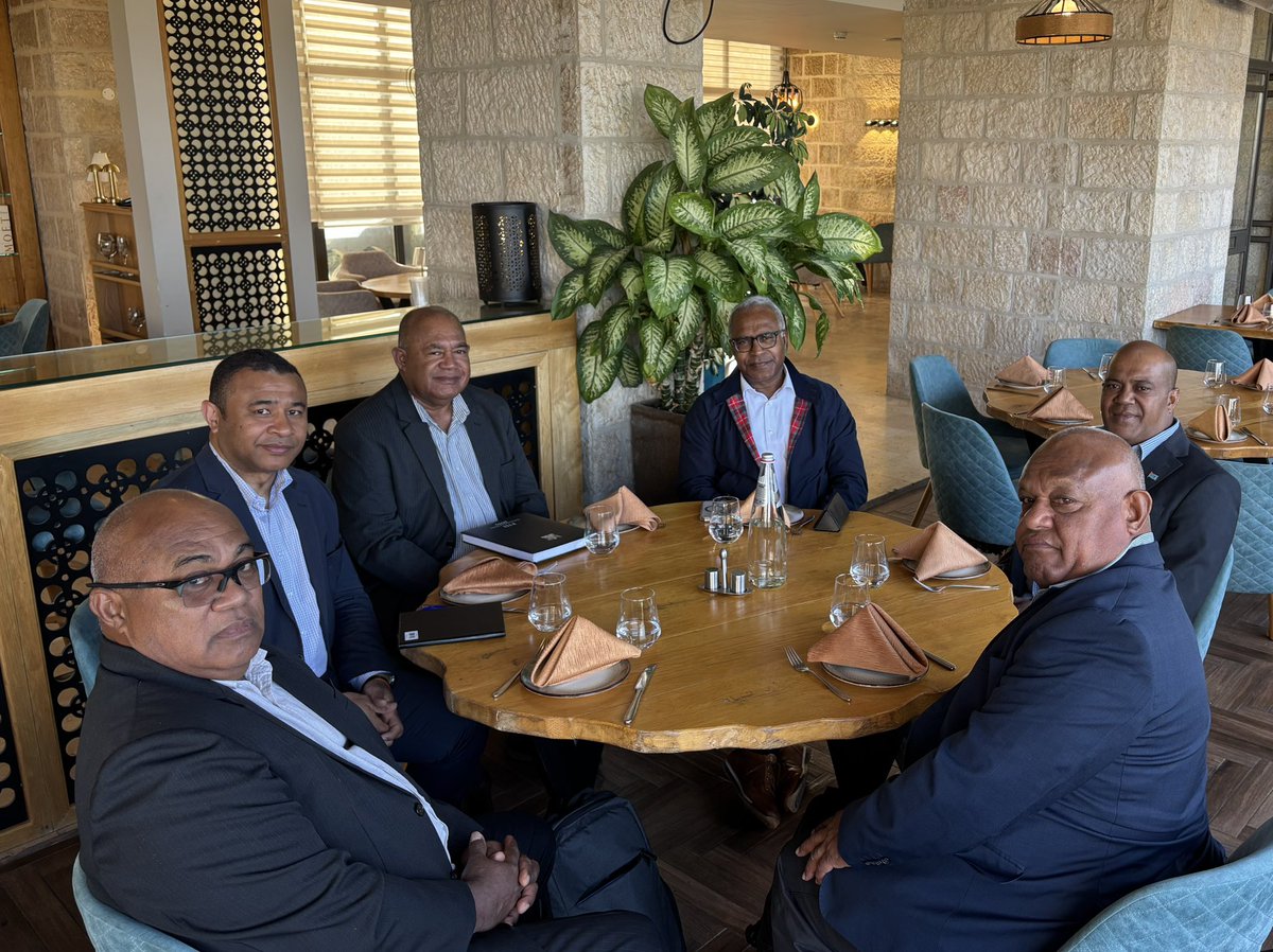Fiji at the UN🇫🇯 (@fijimissionun) on Twitter photo As accredited Ambassador to the State of Israel, H.E <a href="/AFTarakinikini/">Ambassador Filipo Tarakinikini</a> met and had a briefing with the Fiji Embassy advance team from Suva in Jerusalem, who will undertake assessments this week with <a href="/IsraelMFA/">Israel Foreign Ministry</a> <a href="/Fiji_MOFA/">Fiji Ministry of Foreign Affairs</a> in line with Cabinet decisions and the Vienna Convention on As accredited Ambassador to the State of Israel, H.E <a href="/AFTarakinikini/">Ambassador Filipo Tarakinikini</a> met and had a briefing with the Fiji Embassy advance team from Suva in Jerusalem, who will undertake assessments this week with <a href="/IsraelMFA/">Israel Foreign Ministry</a> <a href="/Fiji_MOFA/">Fiji Ministry of Foreign Affairs</a> in line with Cabinet decisions and the Vienna Convention on