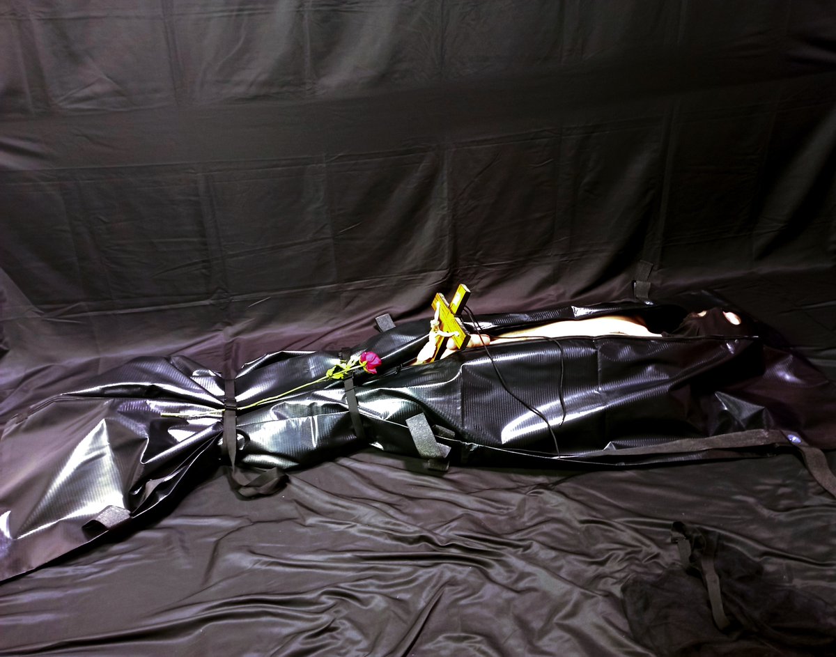 If you're lucky this is how you will end up! My helpless #bodybagslave ⚰️