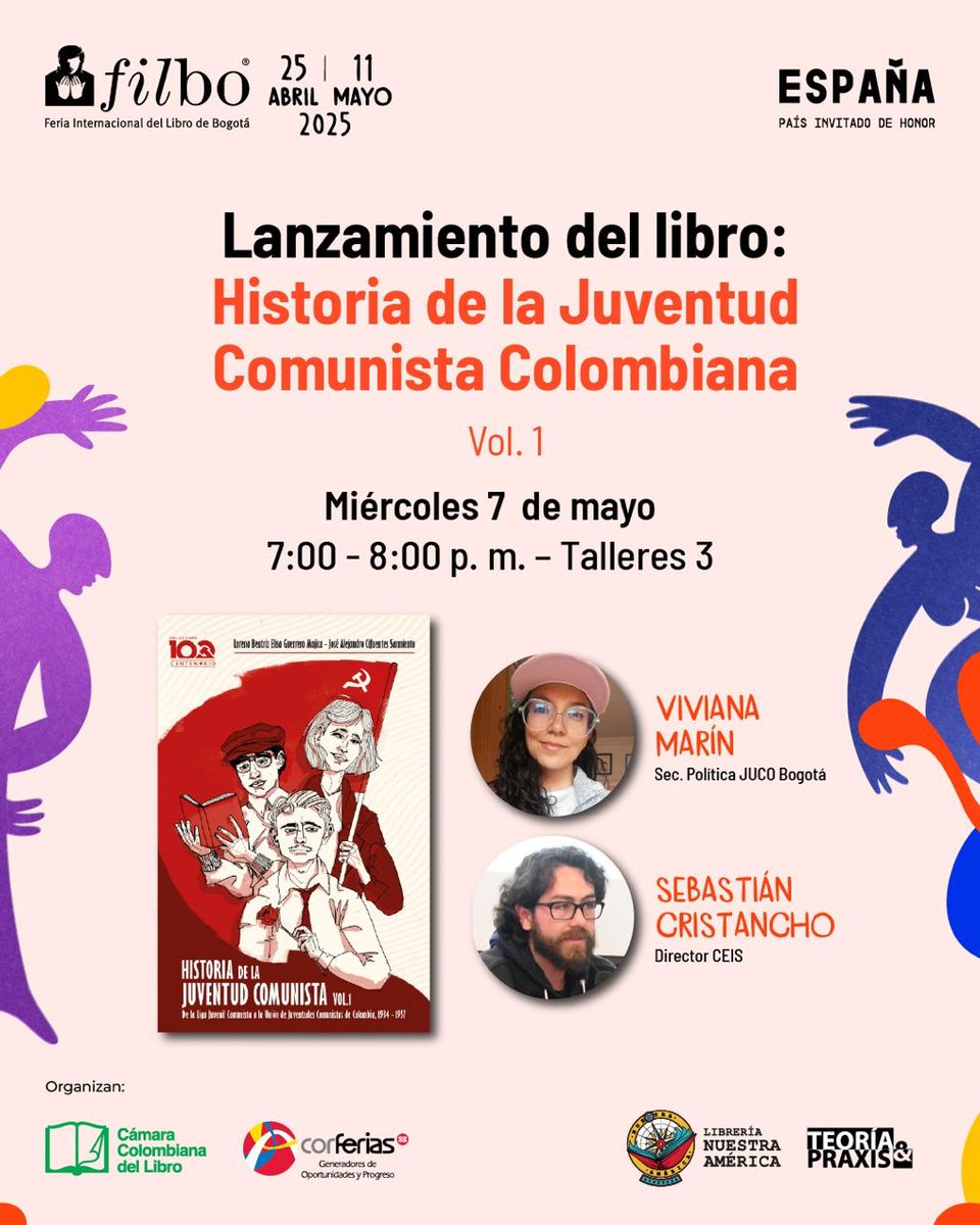 Tenemos el gusto de invitarles al lanzamiento del libro: Historia de la Juventud Comunista Vol. 1. El miércoles 7 de mayo a las 7 pm, en la sala Talleres 3 en Corferias.

ceiscolombia.com/historia-de-la…