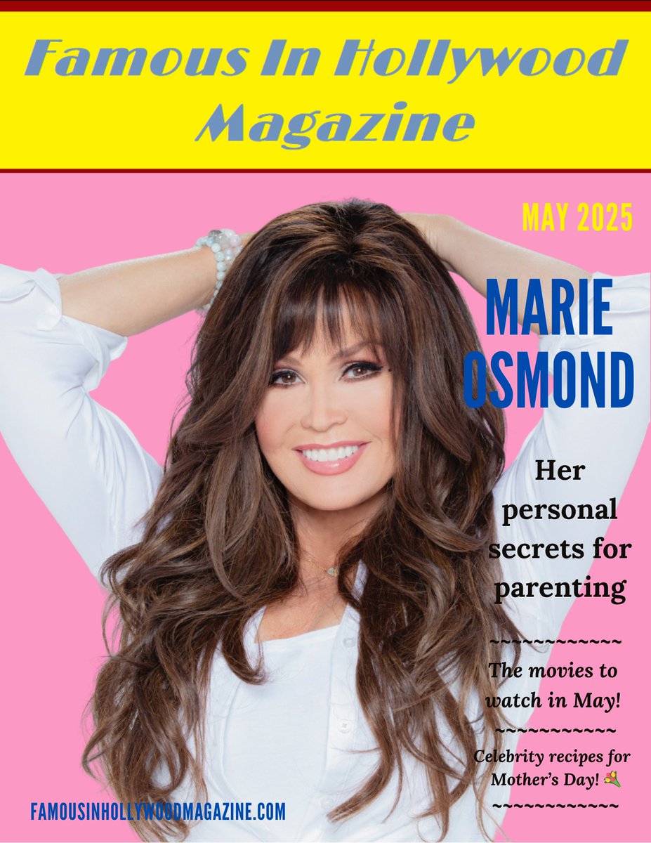 TheJayChristian's tweet photo. Read my article on Marie Osmond in the May issue of Famous In Hollywood Magazine! https://t.co/BSWwLPVl33 #Hollywood #MothersDay #magazine #marieosmond #parenting #parentingtips #children #mothers #adoption #recipes #foodie #movies #hollywoodmovies https://t.co/7Hl0mI8TJK