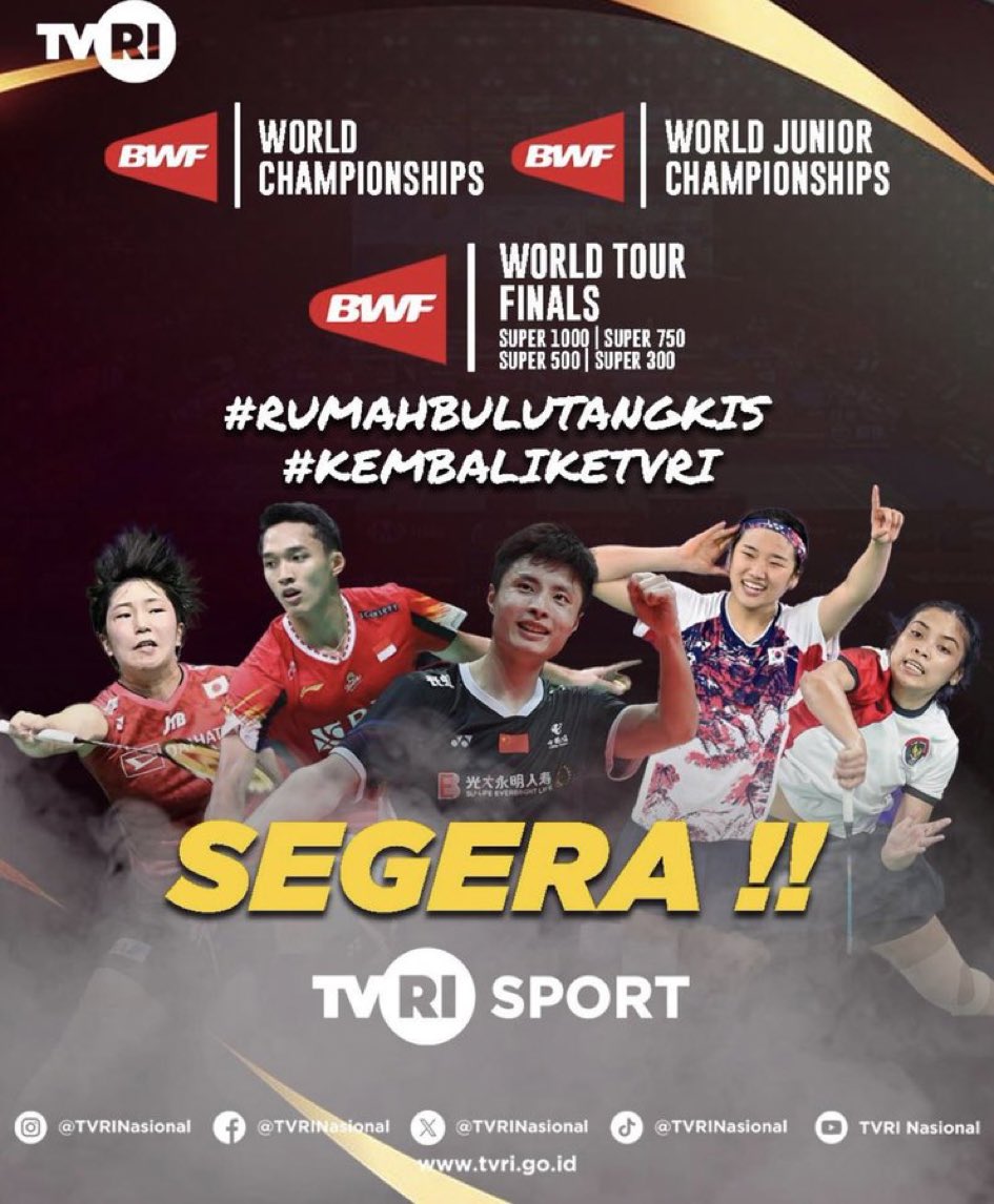 kabar gembira untuk badminton lovers kayak aku🥰