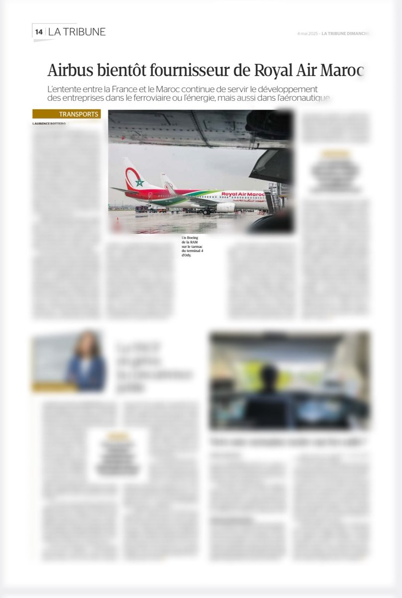 🔵Exclu <a href="/TribuneDimanche/">La Tribune Dimanche</a>
<a href="/Airbus/">Airbus</a> bientôt fournisseur de <a href="/RAM_Maroc/">Royal Air Maroc</a> 
Les infos ⤵️