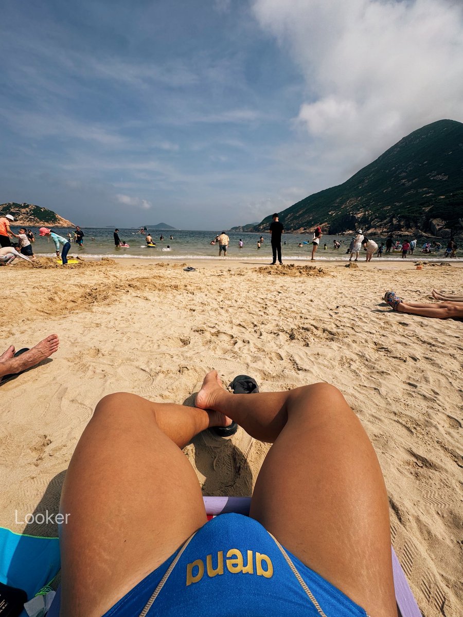 一緒に日焼けしないの？
Should we get tanned together?