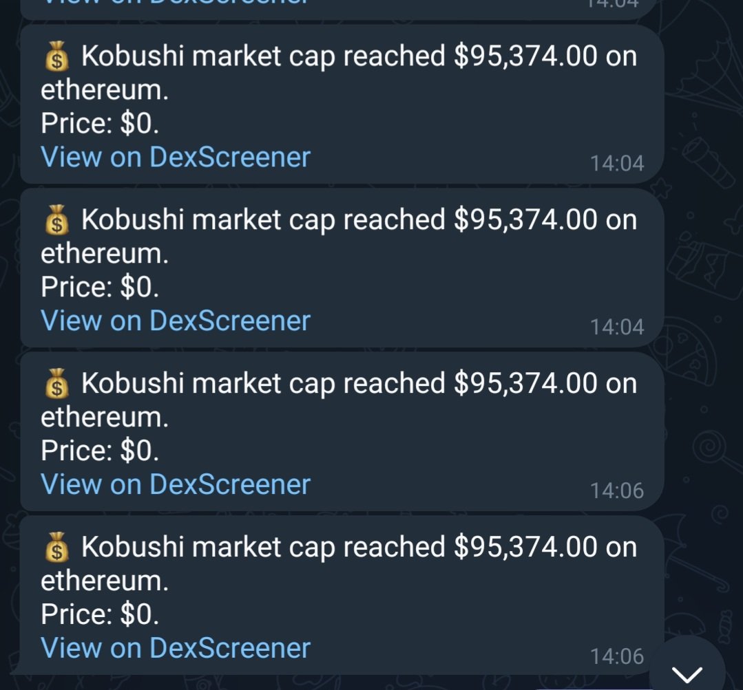 memecointf's tweet image. Used  @signago_bot to @KobushiCoin from 95k to 120k. We asked to be notified when market cap gets to 120k and we got notified immediately at 120k. @signago_bot is still in testing stage. Follow for more