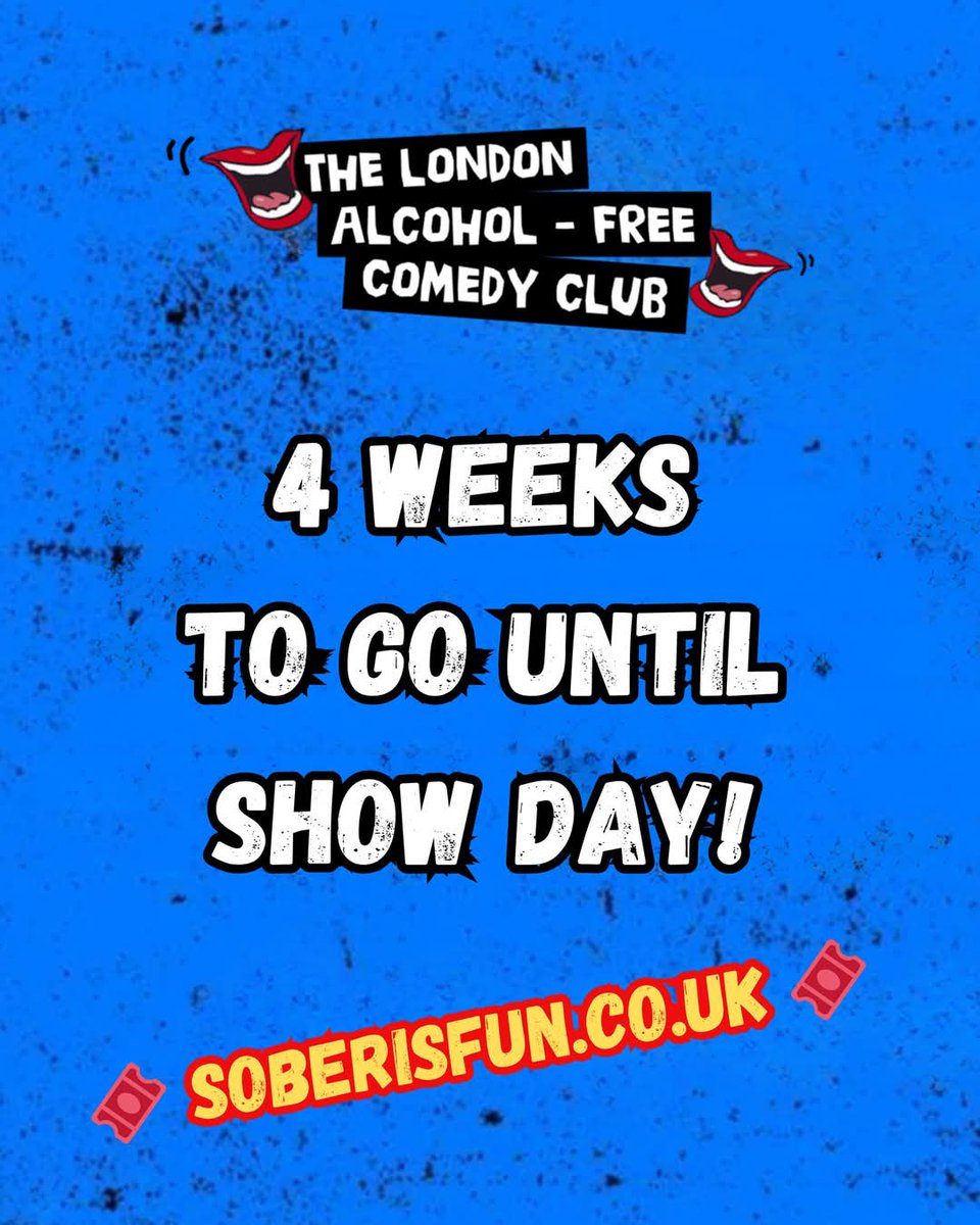 Sober IS Fun (@fun_sober) on Twitter photo 4 WEEKS TO GO! <a href="/Backyard_Comedy/">Backyard Comedy Club</a>
Looking for laughs without the hangover? Join us at The London Alcohol-Free Comedy Club on 1st June at 3.30pm for an afternoon of hilarious stand-up, great vibes, and zero alcohol!
👇
designmynight.com/london/bars/be…
#alcoholfree #sober #afdrinks #lol 4 WEEKS TO GO! <a href="/Backyard_Comedy/">Backyard Comedy Club</a>
Looking for laughs without the hangover? Join us at The London Alcohol-Free Comedy Club on 1st June at 3.30pm for an afternoon of hilarious stand-up, great vibes, and zero alcohol!
👇
designmynight.com/london/bars/be…
#alcoholfree #sober #afdrinks #lol