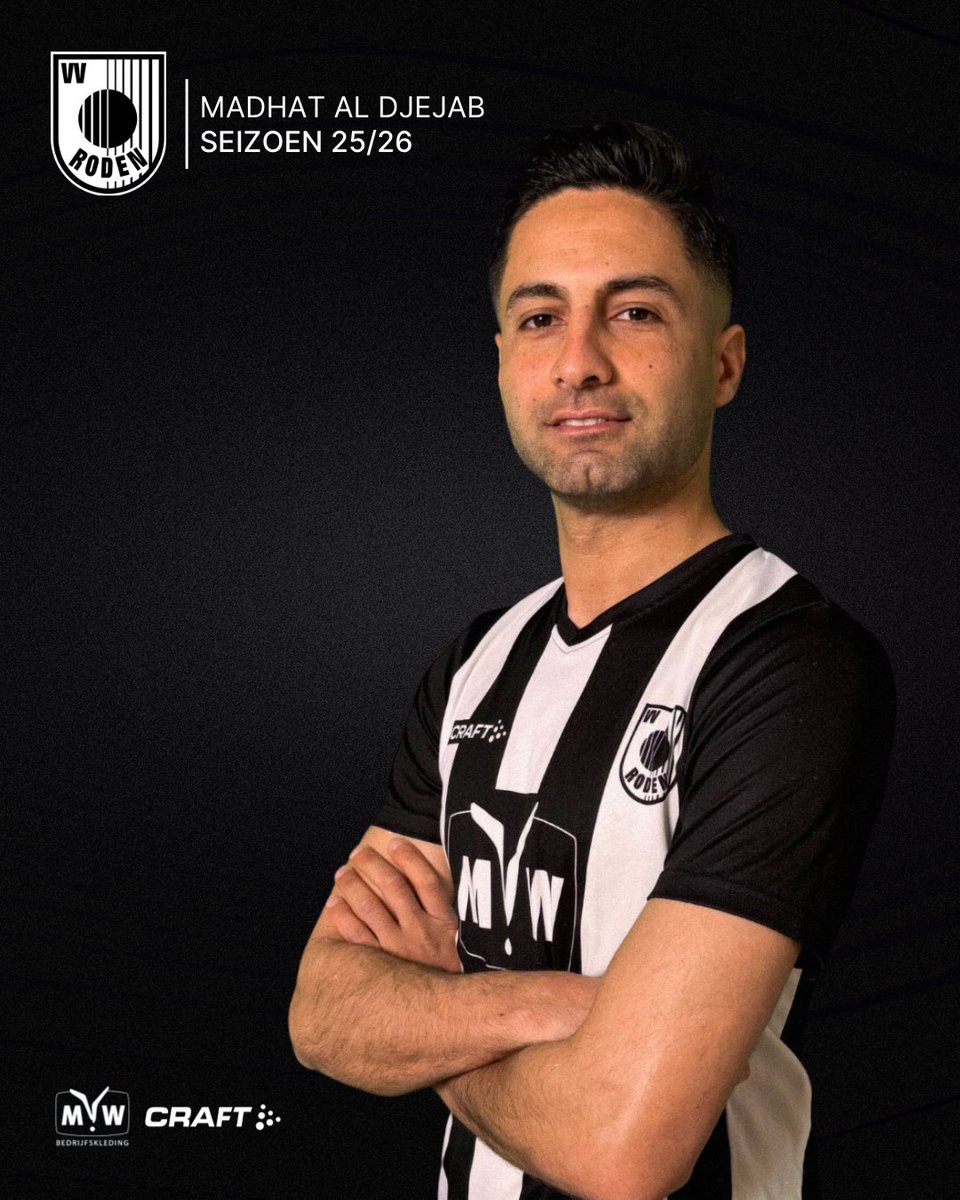Wij verwelkomen Madhat Al Djejab bij VV Roden! 🤍🖤

Verder kennismaken met Madhat? 👉 Lees het volledige verhaal op vvroden.nl

#vvroden1