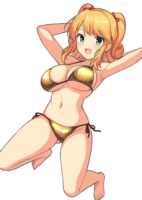 金ビキニなエミちゃんを描いてみました! 