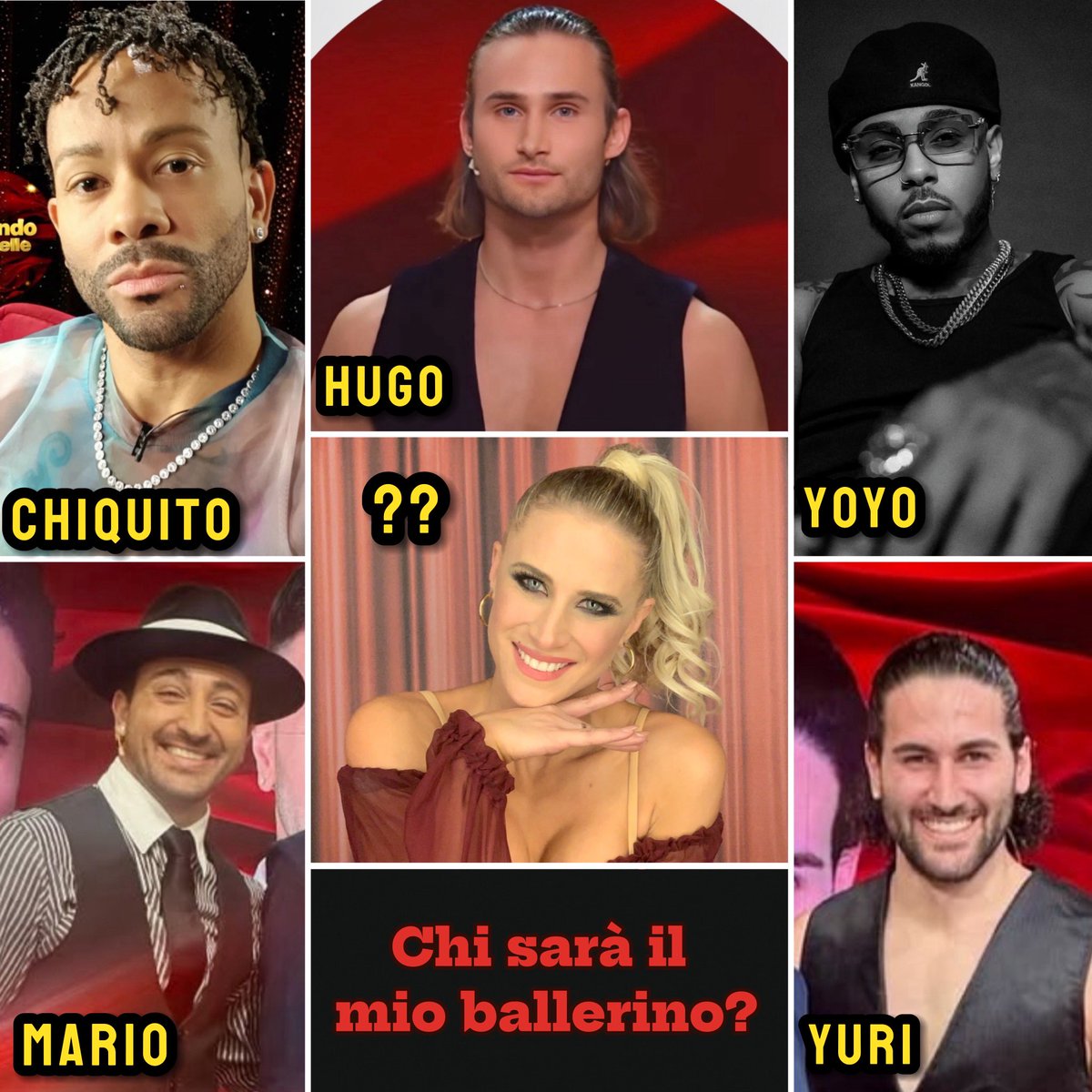 Chi sarà il mio ballerino?
Tra CHIQUITO, YURI, YOYO, MARIO e HUGO… chi pensate sarà il mio partner in pista?
Uno di loro sarà al mio fianco a Sognando… @ballandoconlestelle ma chi?
Scrivete il vostro sospetto nei commenti

#SognandoBallandoConLeStelle 
<a href="/milly_carlucci/">Milly Carlucci</a>