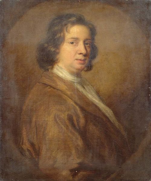 An unrecorded and hauntingly direct portrait of Charles Beale, by his wife Mary Beale, which sold misattributed at Koller in 2007. Executed on bed ticking, a cheaply found canvas alternative, I wonder where it is now!