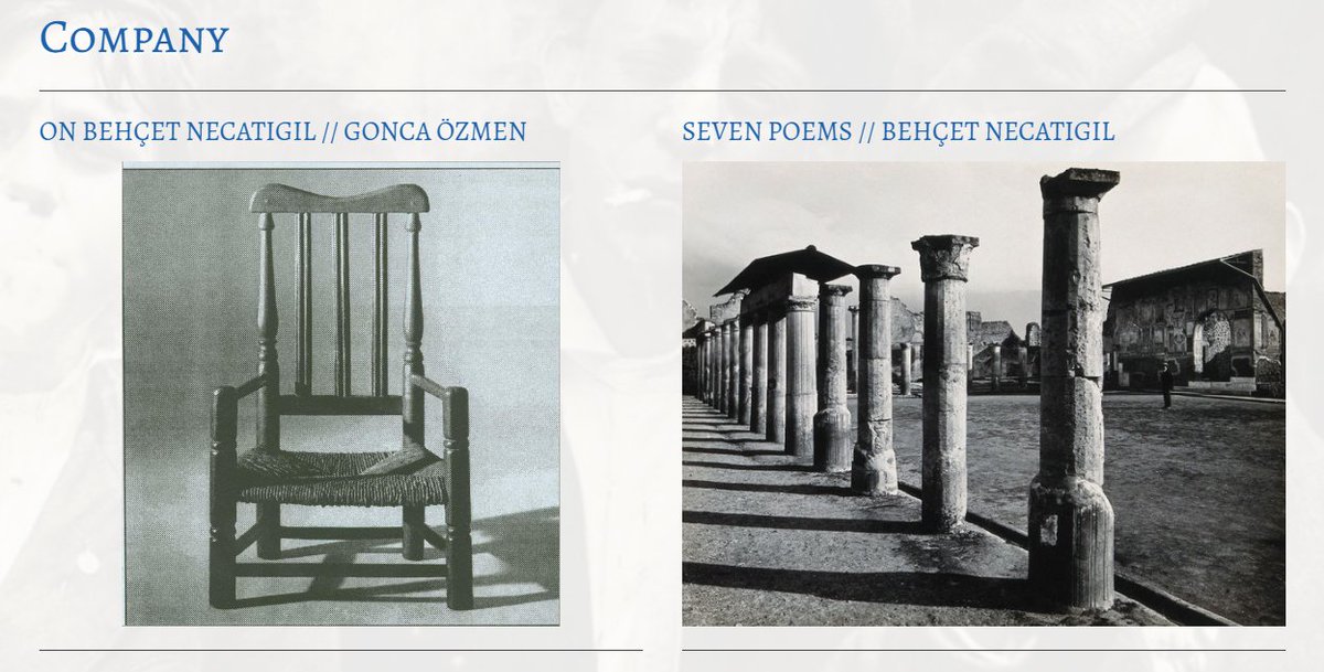 Ciaran O'Rourke (@corourke91) on Twitter photo An honour to publish this essay by <a href="/goncaozmen/">Gonca Özmen</a> on the seminal Turkish poet Behçet Necatigil 📚
ragpickerpoetry.net/company/gonca-…
Along with this translation by Neil P. Doherty and Gökçenur Ç of seven poems of Necatigil's:
ragpickerpoetry.net/company/gonca-…
#Poetry An honour to publish this essay by <a href="/goncaozmen/">Gonca Özmen</a> on the seminal Turkish poet Behçet Necatigil 📚
ragpickerpoetry.net/company/gonca-…
Along with this translation by Neil P. Doherty and Gökçenur Ç of seven poems of Necatigil's:
ragpickerpoetry.net/company/gonca-…
#Poetry