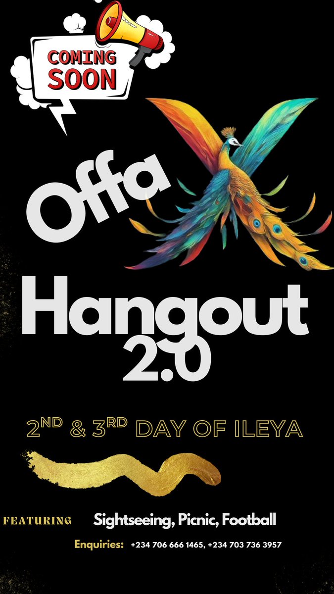 berbzz_'s tweet photo. Offa Ileya X Hangout 2.0 is coming.. and it's going to be bigger and better than the first. 

Don't miss out on the fun!!!. 

@ebryhheem2nde 
@HarbeekheBeekhe 
@AbdulahiAbiola1 
@SirJarus 
@musbauceo 
@_thehakym @Tman707730 https://t.co/xWlWcX9vbT
