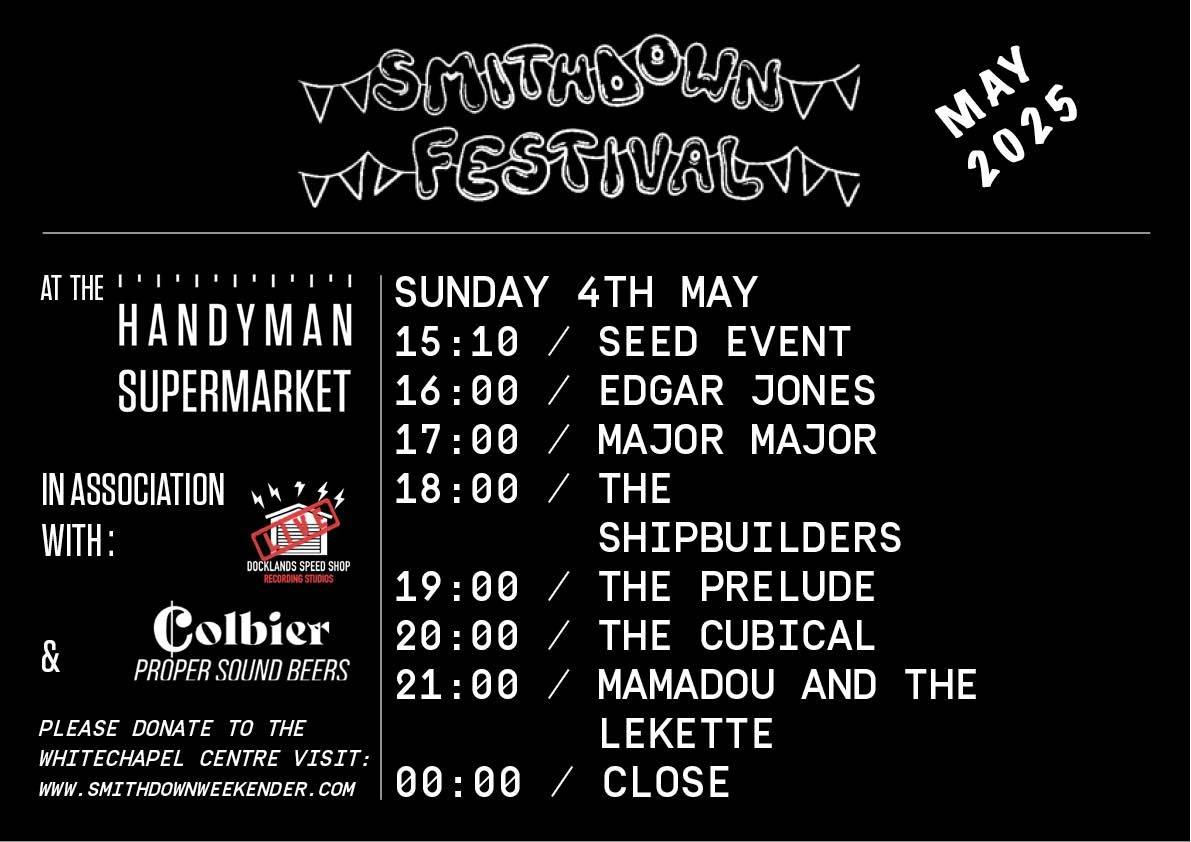 HANDYMAN SUPERMARKET (@handymansmarket) on Twitter photo Legends of <a href="/SmithdownFest/">SmithdownFestival</a> day
Who you coming to see whilst supping a nice <a href="/handymanbrewery/">Beer</a> or <a href="/Colbierbrewco/">Colbier Brew Co</a> bevy?
Seed Event <a href="/edgarsummertyme/">Edgar Summertyme Jones</a> Major Major <a href="/TheShipbuilders/">The Shipbuilders</a> The Prelude (reunited for one night only) The Cubical Mamadou & the Lekette (Last Gig ever(again π€£) ) Legends of <a href="/SmithdownFest/">SmithdownFestival</a> day
Who you coming to see whilst supping a nice <a href="/handymanbrewery/">Beer</a> or <a href="/Colbierbrewco/">Colbier Brew Co</a> bevy?
Seed Event <a href="/edgarsummertyme/">Edgar Summertyme Jones</a> Major Major <a href="/TheShipbuilders/">The Shipbuilders</a> The Prelude (reunited for one night only) The Cubical Mamadou & the Lekette (Last Gig ever(again π€£) )