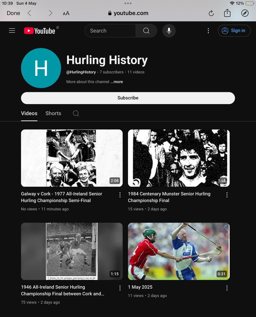 HurlingHistory's tweet image. I have just set up a fledgling @YouTubeCreators account if you get a chance and if you enjoy the content (not much to date but will be increasing in the coming weeks), please like 👍🏼 and subscribe to the account. #hurlinghistory
youtube.com/channel/UCtR8I…