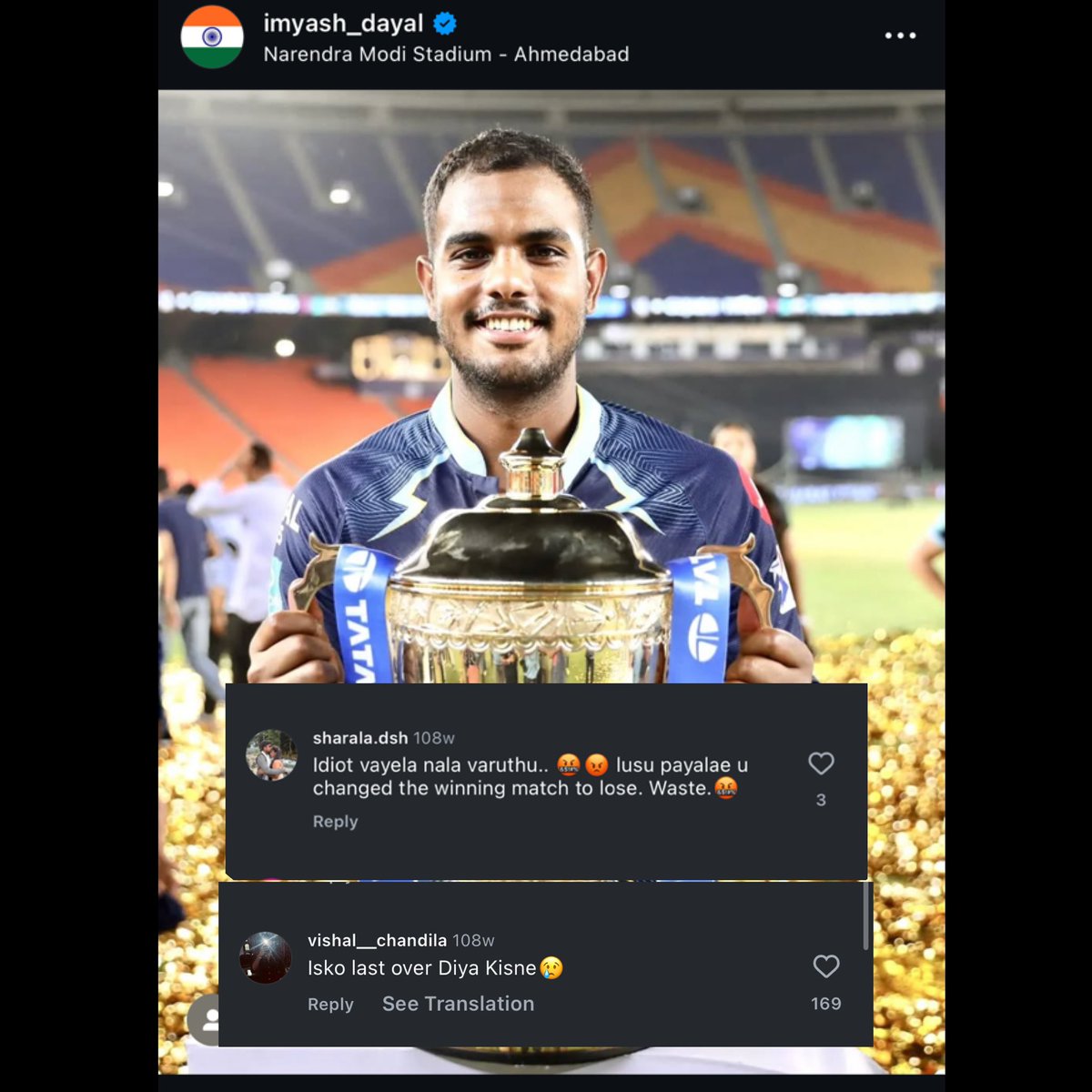 This is how Yash Dayal god treated when he was playing for GT 2022 

#RCBvsCSK