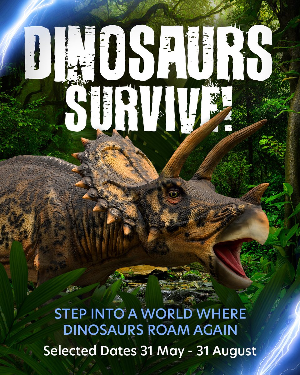 📢 Calling all brave explorers! 👀

See dinosaurs come to life before your very eyes at Dinosaurs Survive, a thrilling new immersive experience coming to W5 this summer. 🦖

Go on an exciting journey into a world where humans and dinosaurs coexist. Explore interactive exhibits,