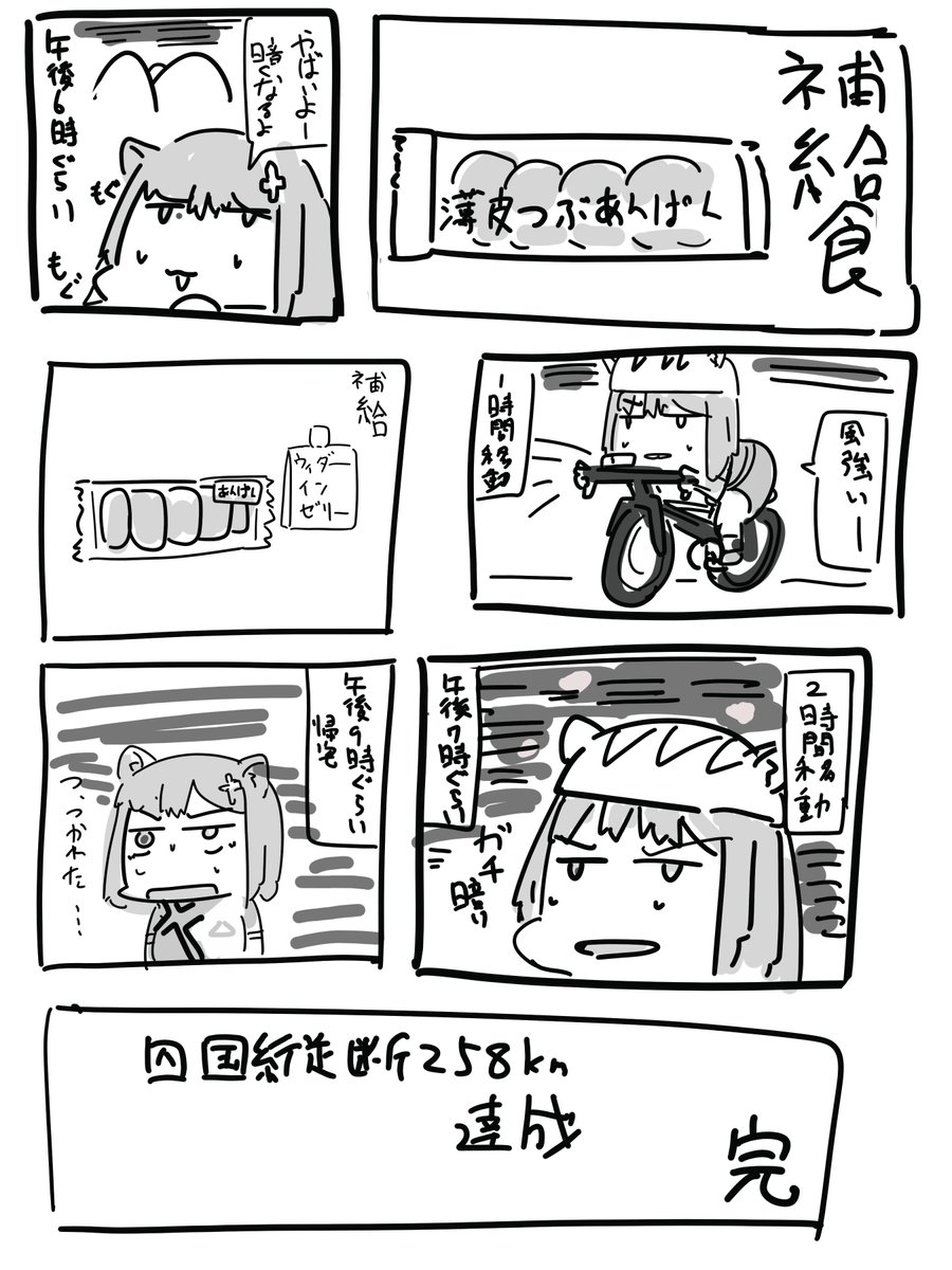 四国縦断四国縦断往復258kmした話 