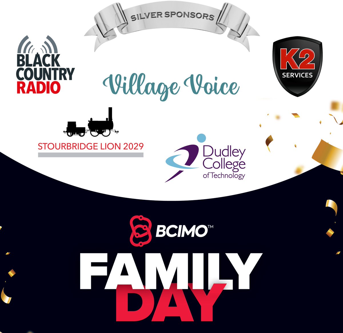 🎉 Huge thanks to our next 5 Silver Sponsors for #BCIMOFamilyDay!
👮 K2 Security
🎙️ Black Country Radio (live on the day!)
📰 Village Voice
🛠️ Dudley College of Technology
🚂 Stourbridge Lion 2029
📅 17 May | 📍 BCIMO
👉 lnkd.in/eqdYTUba
#SupportLocal #Railway200