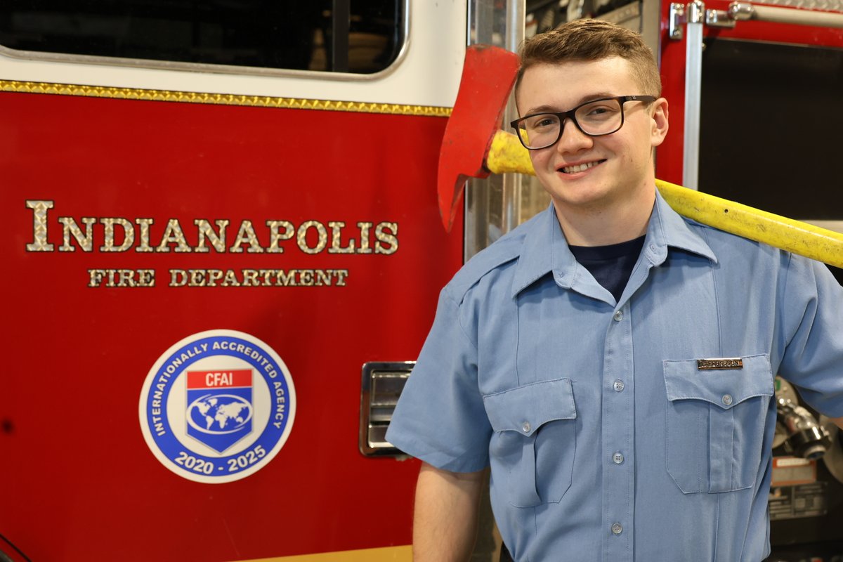 IFD_NEWS's tweet photo. Following in the footsteps of his grandfather, great uncle both retired and mom, still active on the IFD, 23 year old Evan "Ferg" Ferguson joins #IFDRecruitClass90 and brings with him a degree in Public Health from Ball State University. A proud Perry Meridian High School grad, https://t.co/G58V5WcQNm
