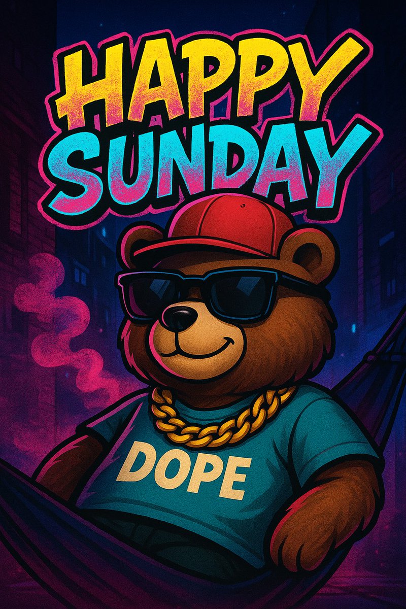 Dope420World's tweet photo. Gm $DOPE FAMS 
Happy Sunday!
It’s a great day to be DOPE.
Rest up, shine bright, and keep that bear energy strong all week long.
Update about launch coming soon stay tuned guys!

#HappySunday #DigitalDopeBears #StayDope #DopeVibesOnly https://t.co/QTZh3g2xn8