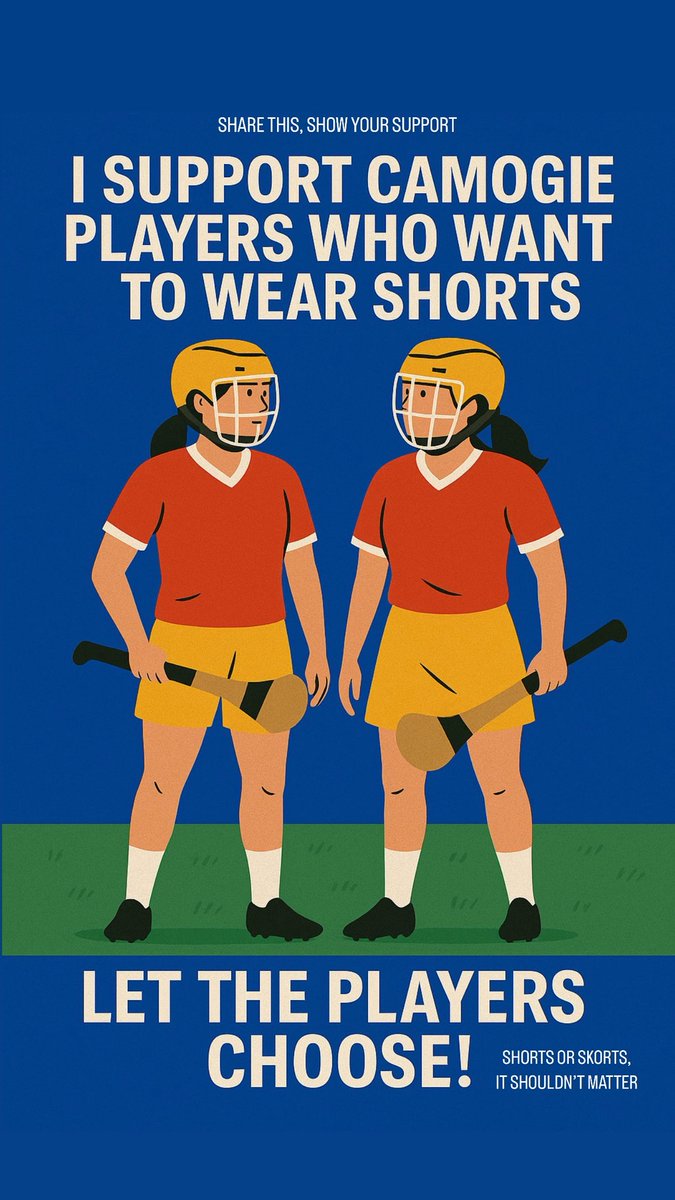It’s 2025 <a href="/OfficialCamogie/">The Camogie Association</a> tradition should not hold back your players and your sport. We need to be supporting players not pulling against them. We need to keep girls in sport. Listen to your players, 83% of them want the option to wear shorts. What happened yesterday was crazy.