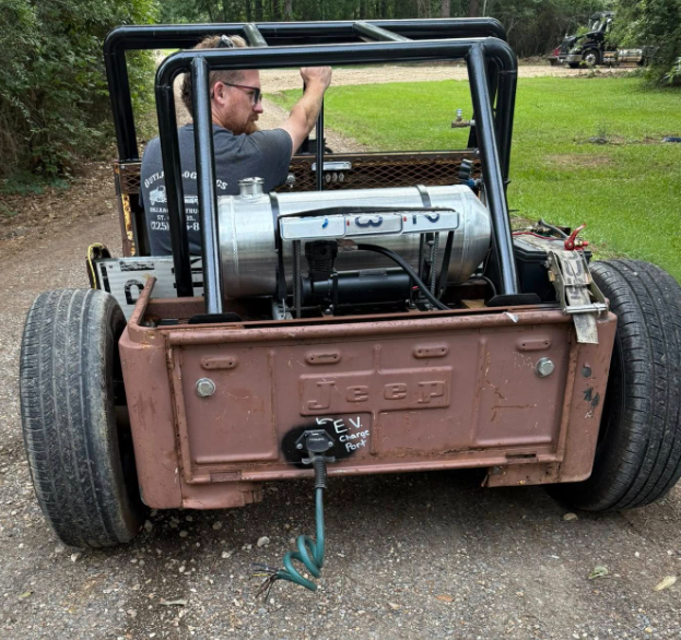 gmc4wd's tweet photo. @elonmusk  My son can't afford that Tesla just yet so he created his own EV Charging Model. :) https://t.co/NYS3YNbv20